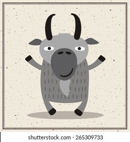 Cartoon Angry Goat