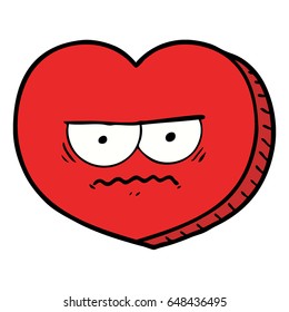 cartoon angry heart