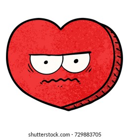 cartoon angry heart