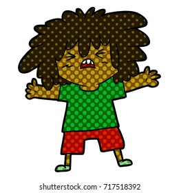 cartoon angry kid