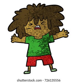 cartoon angry kid