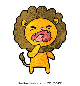 cartoon angry lion