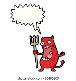 cartoon angry little devil