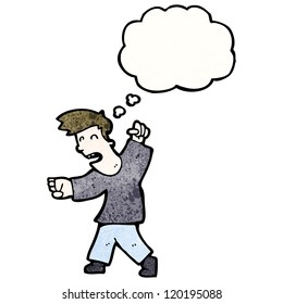 caricatura de un hombre enojado