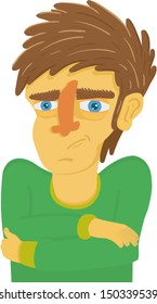 cartoon angry man