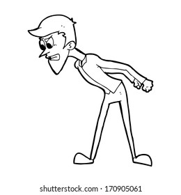 cartoon angry man