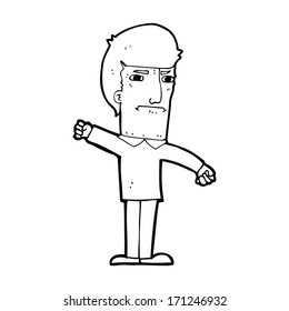 cartoon angry man