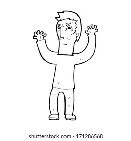 caricatura de un hombre enojado