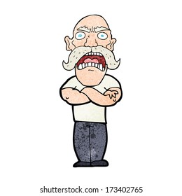 cartoon angry man