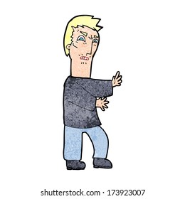 caricatura de un hombre enojado
