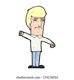 caricatura de un hombre enojado