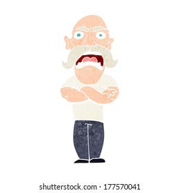 caricatura de un hombre enojado