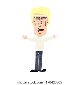 caricatura de un hombre enojado