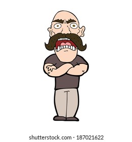 cartoon angry man