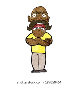 caricatura de un hombre enojado