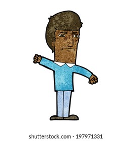 desenho animado homem bravo