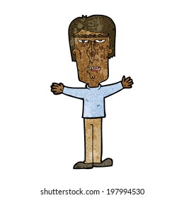 cartoon angry man