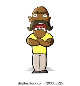 caricatura de un hombre enojado