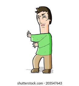caricatura de un hombre enojado
