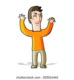 cartoon angry man