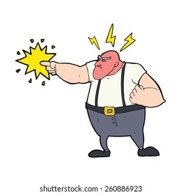 cartoon angry man