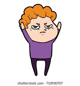caricatura de un hombre enojado