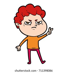 caricatura de un hombre enojado