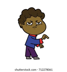 caricatura de un hombre enojado