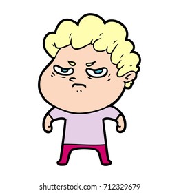 cartoon angry man