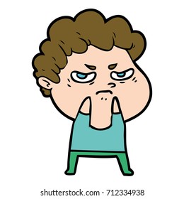 caricatura de un hombre enojado