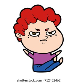 cartoon angry man