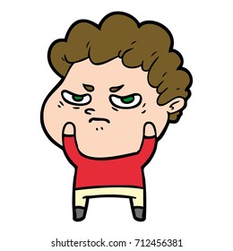 cartoon angry man