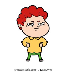 cartoon angry man