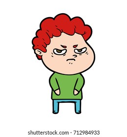 caricatura de un hombre enojado