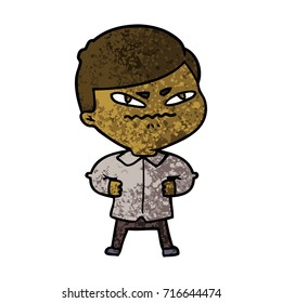 cartoon angry man