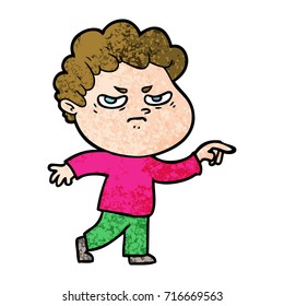 cartoon angry man
