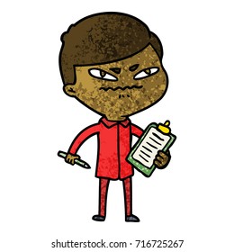 caricatura de un hombre enojado