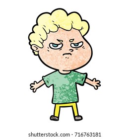 caricatura de un hombre enojado