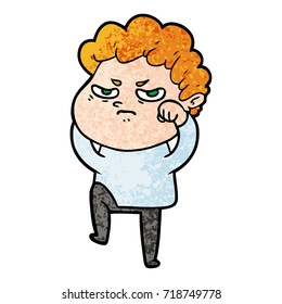 cartoon angry man