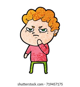 cartoon angry man