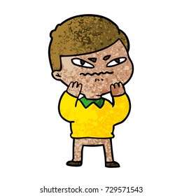 cartoon angry man