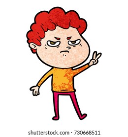 caricatura de un hombre enojado