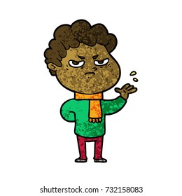 cartoon angry man