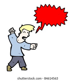cartoon angry man