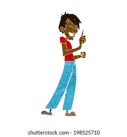 caricatura de un hombre enojado discutiendo