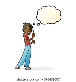 cartoon angry man arguing with thought bubble