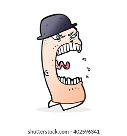 cartoon angry man in hat
