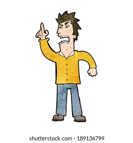 caricatura de un hombre enojado