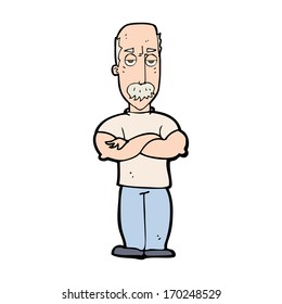 cartoon angry man with mustache