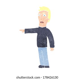 caricatura de un hombre enojado señalando